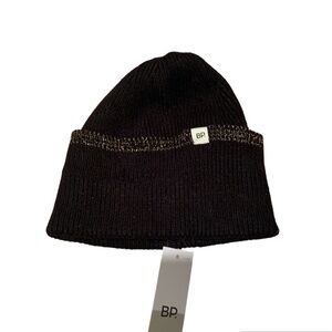 BP Black Beanie with Gold One Size NWT